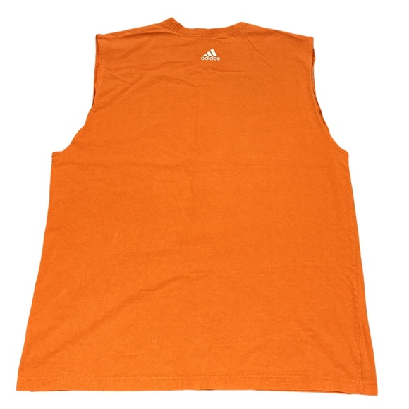 VINTAGE ADIDAS men's orange graphic basketball muscle tank, size XL. - Picture 3 of 3